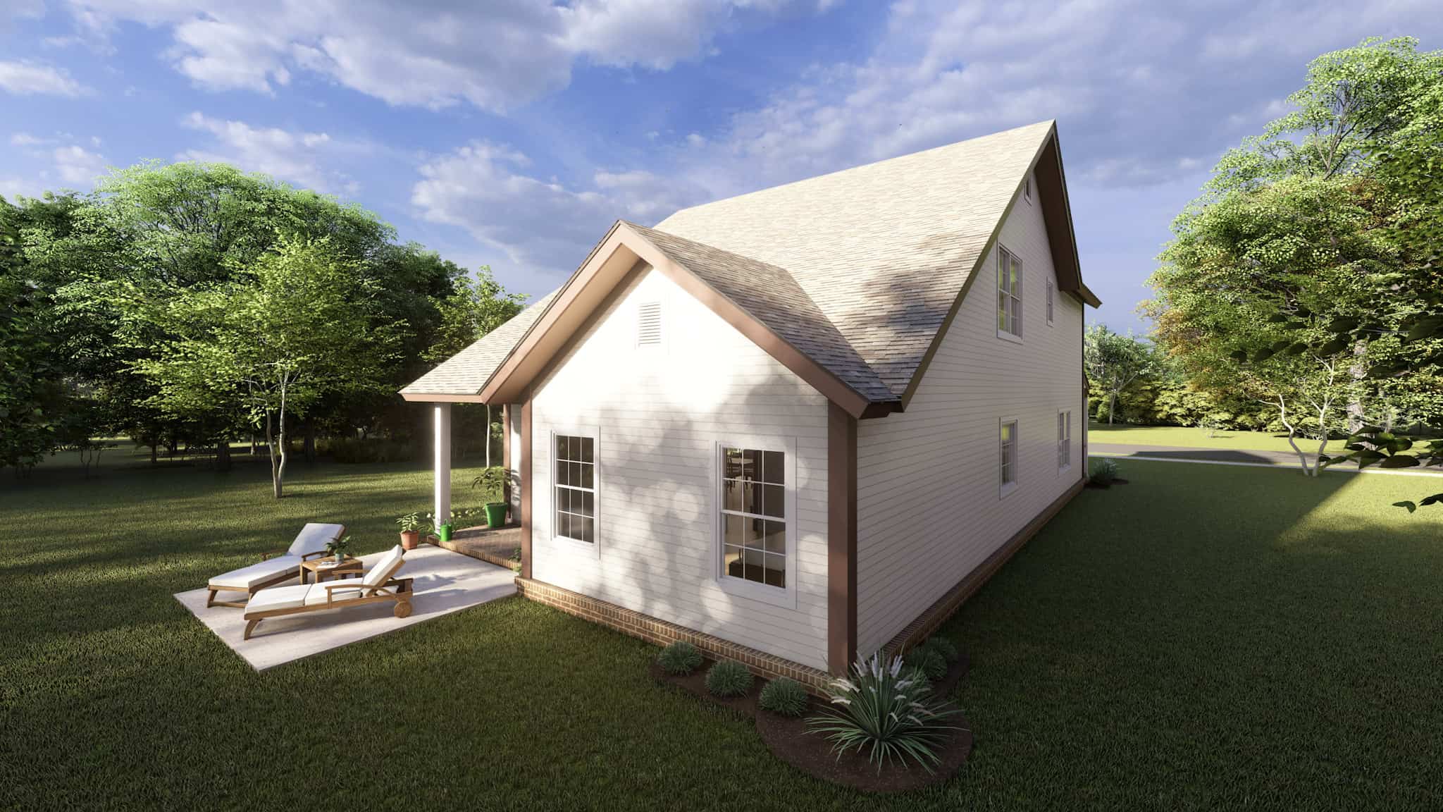 Rear View of this 4-Bedroom,2232 Sq Ft Plan -178-1218