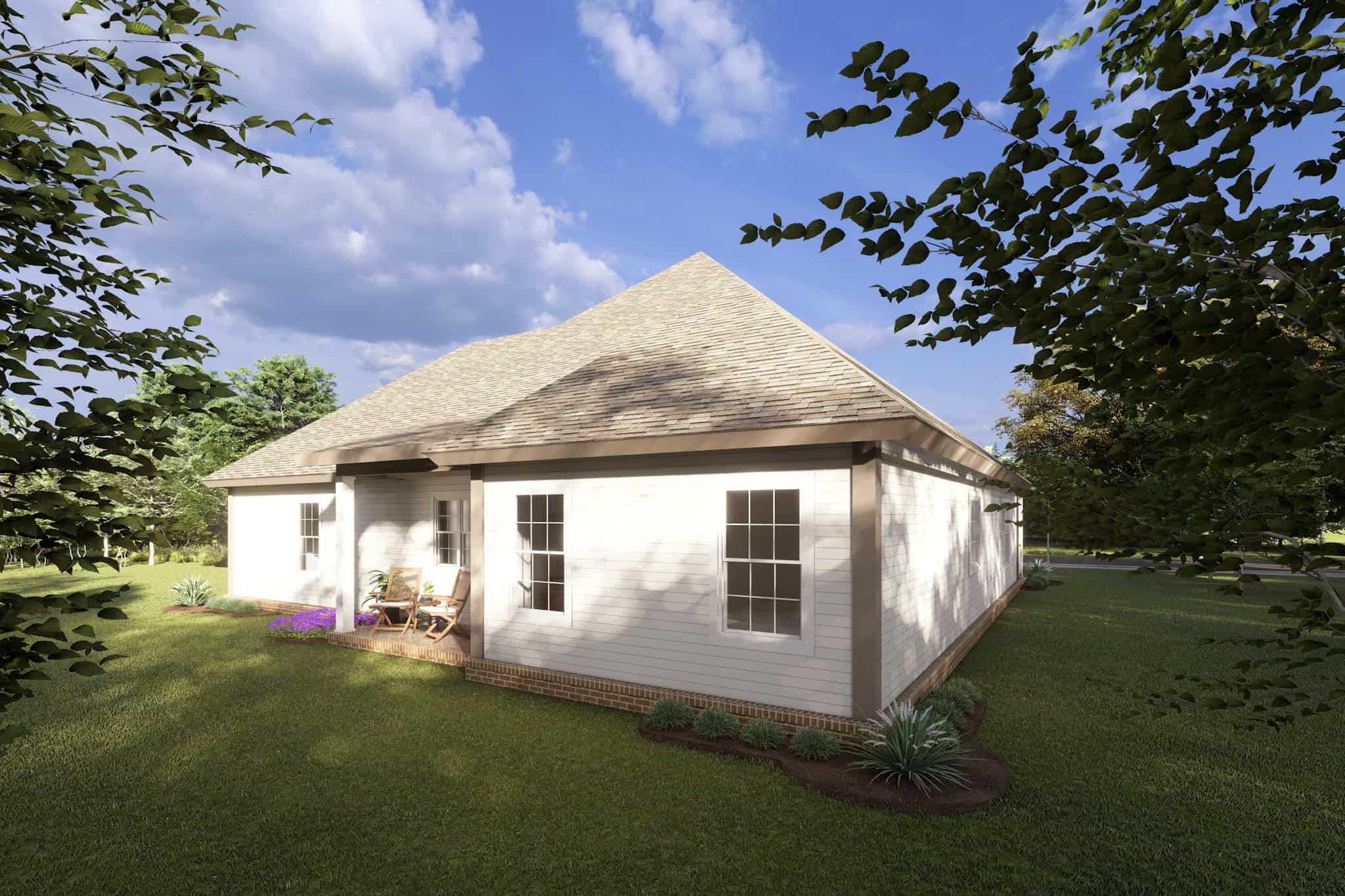 Rear View of this 3-Bedroom,1860 Sq Ft Plan -178-1220