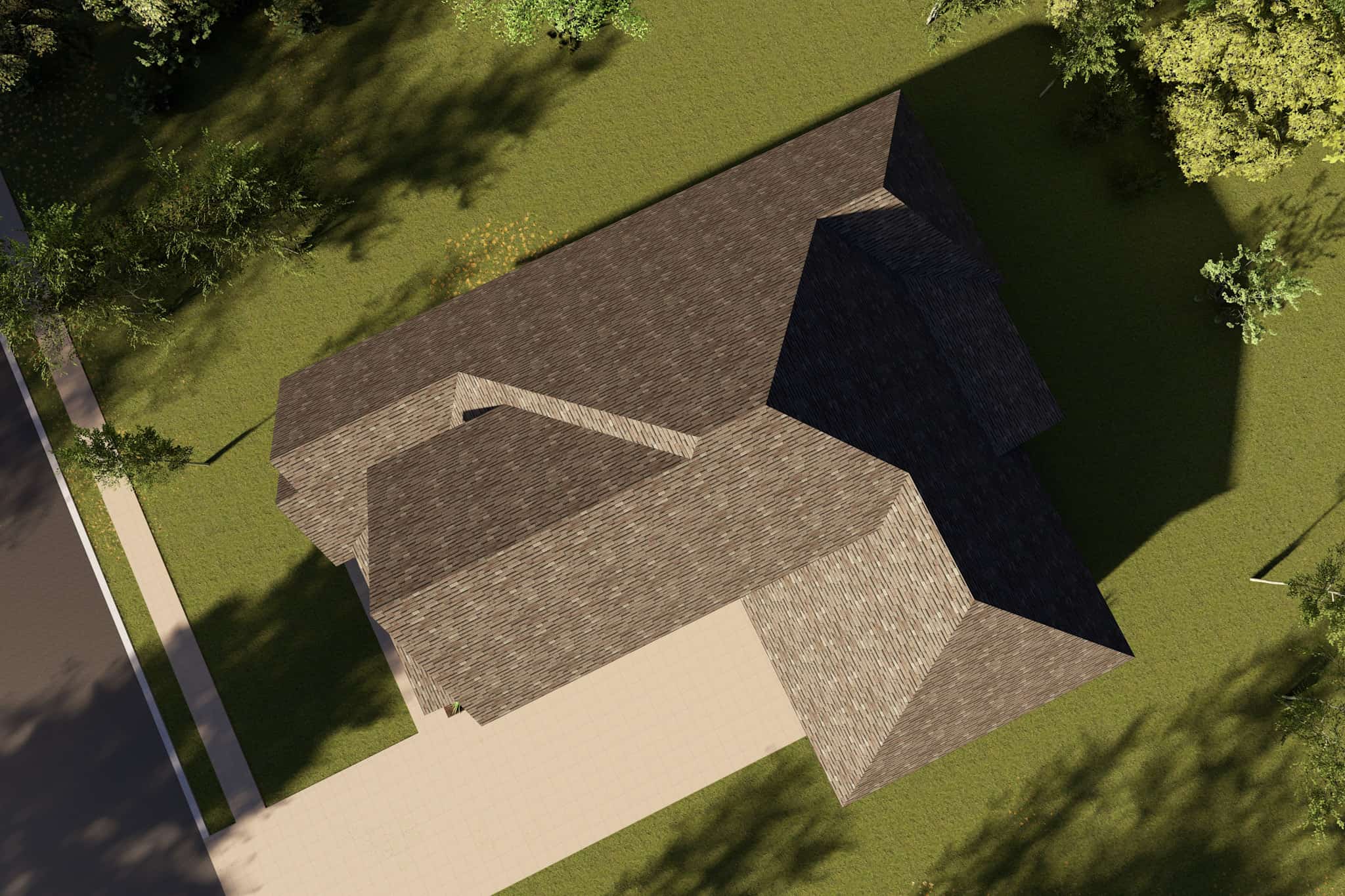 Aerial View of this 3-Bedroom,1860 Sq Ft Plan -178-1220