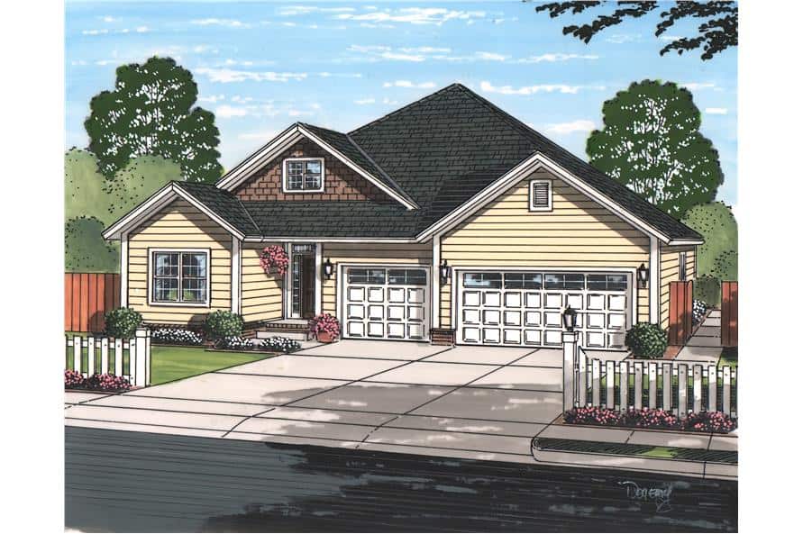 Front View of this 5-Bedroom,1996 Sq Ft Plan -178-1223