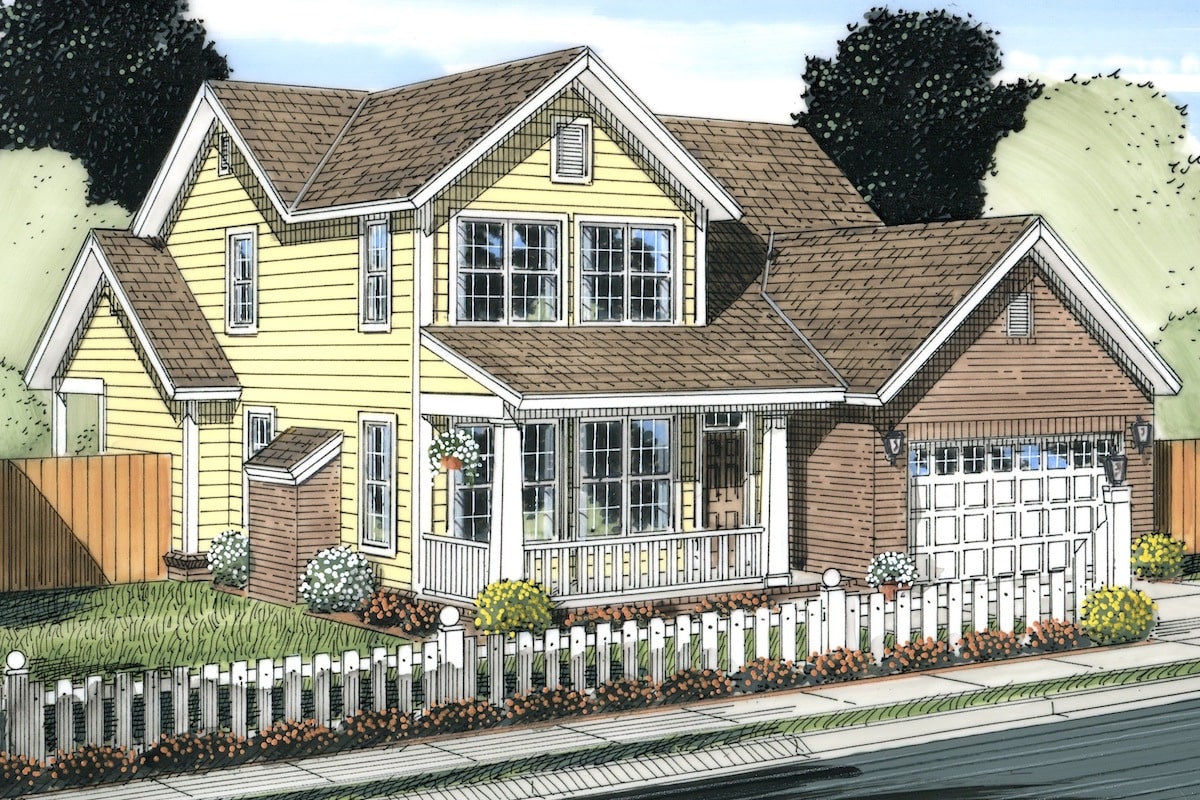 Front View of this 3-Bedroom, 1892 Sq Ft Plan - 178-1232
