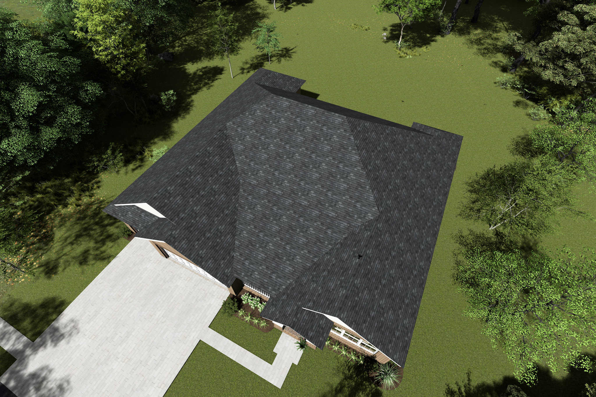 Aerial View of this 4-Bedroom,2066 Sq Ft Plan -178-1244