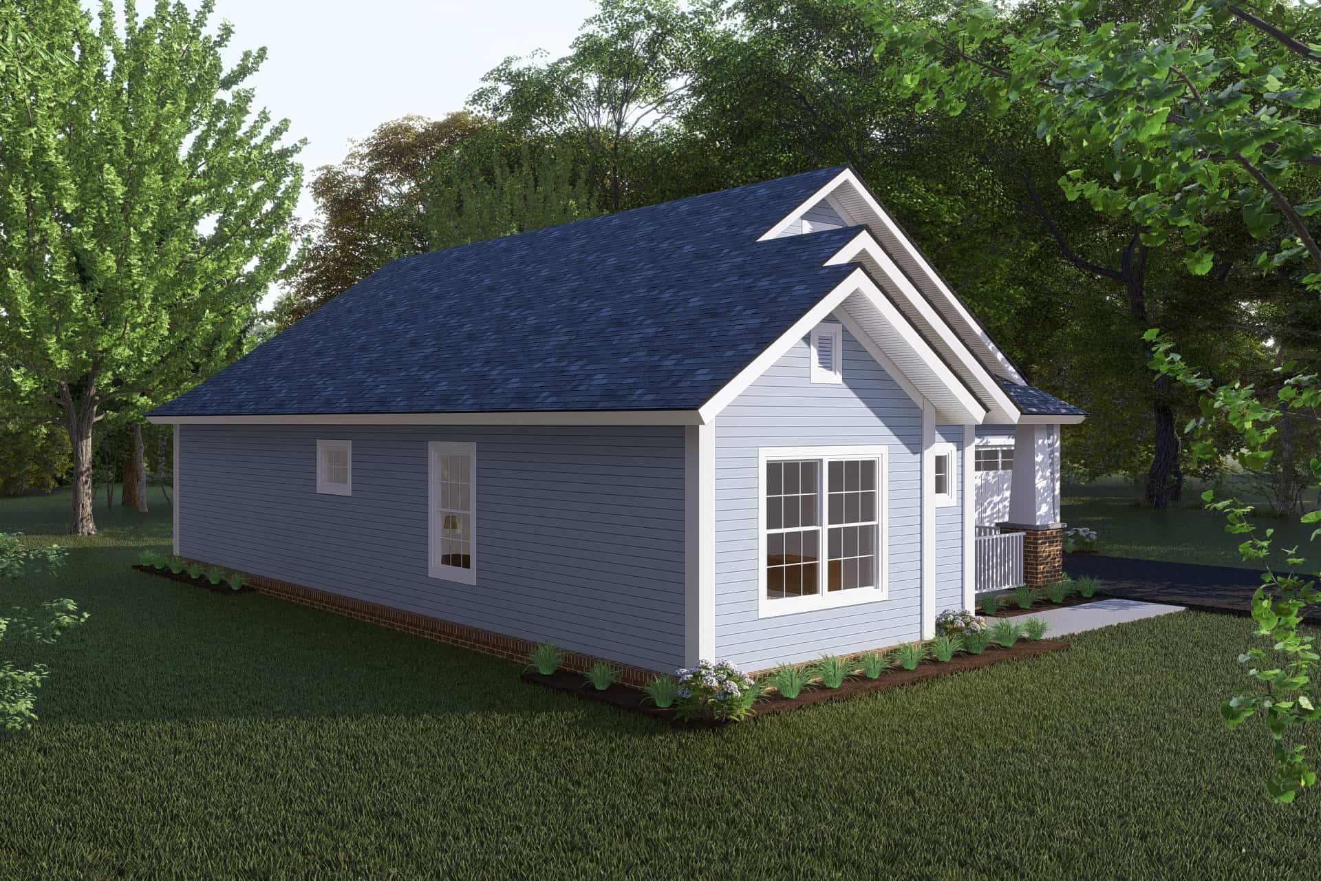 Left Side View of this 3-Bedroom,1163 Sq Ft Plan -178-1246