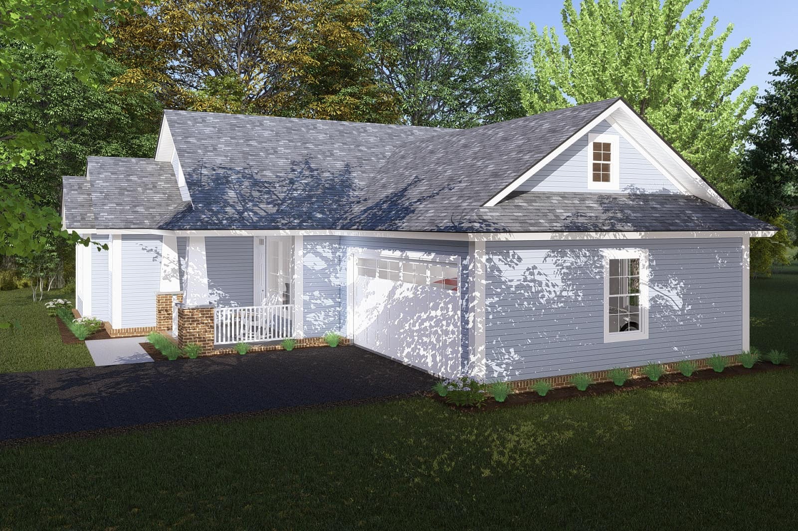 Right Side View of this 3-Bedroom,1163 Sq Ft Plan -178-1246