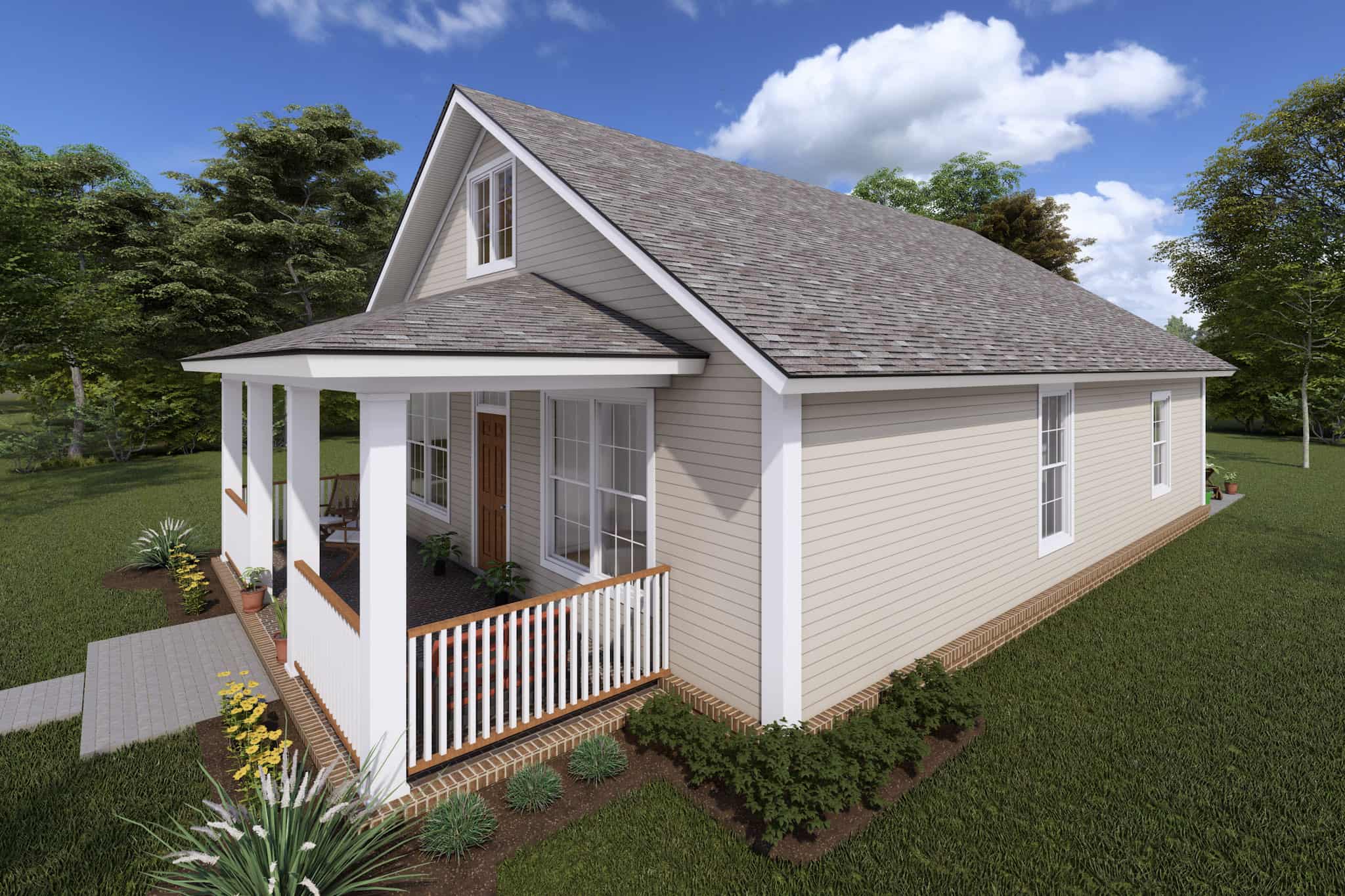 Right Side View of this 3-Bedroom,1277 Sq Ft Plan -178-1248