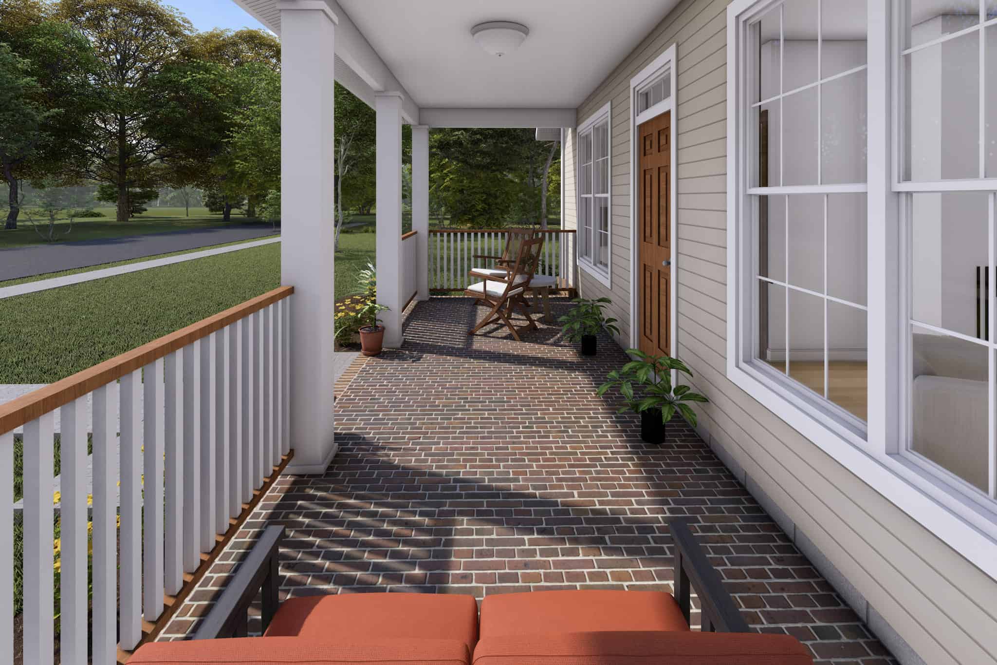 Porch of this 3-Bedroom,1277 Sq Ft Plan -178-1248