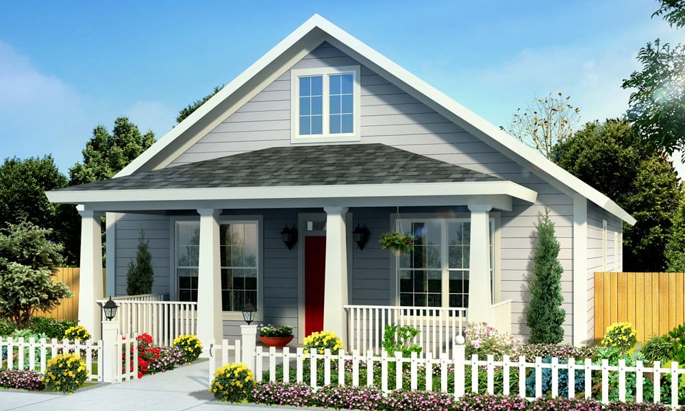 Front View of this 3-Bedroom,1277 Sq Ft Plan -178-1248