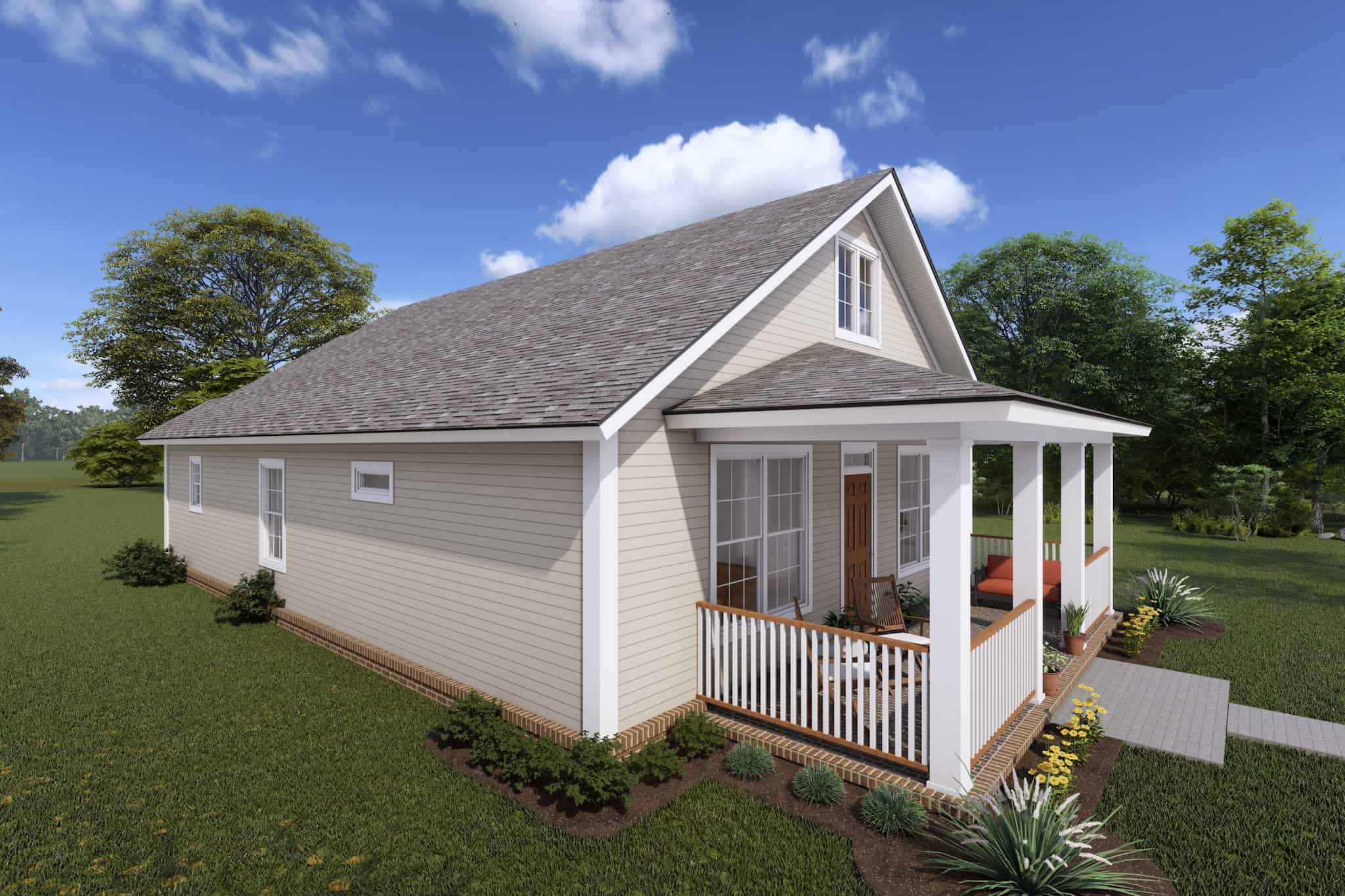 Left Side View of this 3-Bedroom,1277 Sq Ft Plan -178-1248