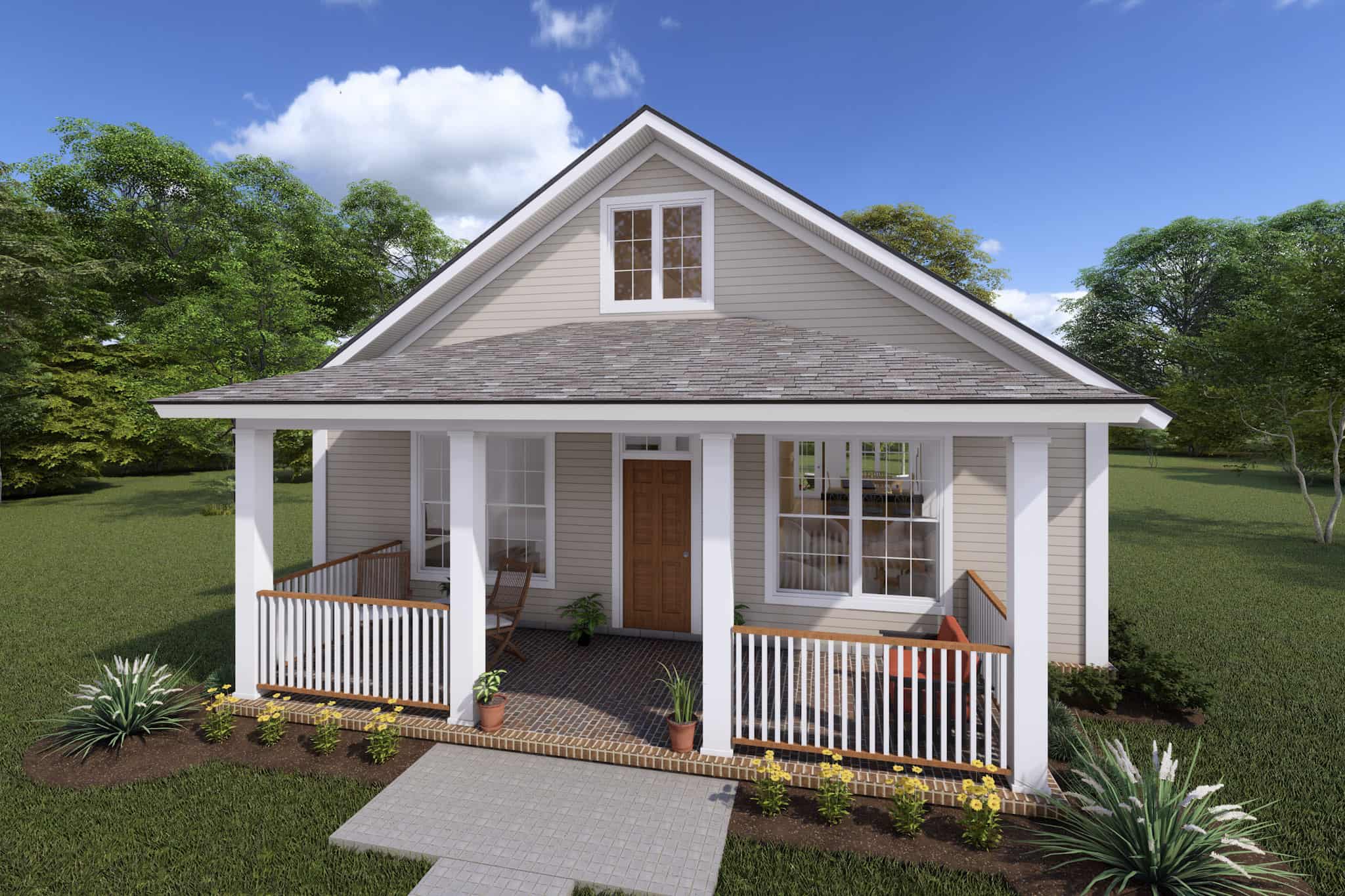 Front elevation of Traditional home (ThePlanCollection: House Plan #178-1248)
