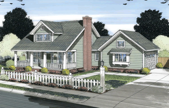 Front View of this 3-Bedroom, 1675 Sq Ft Plan - 178-1251