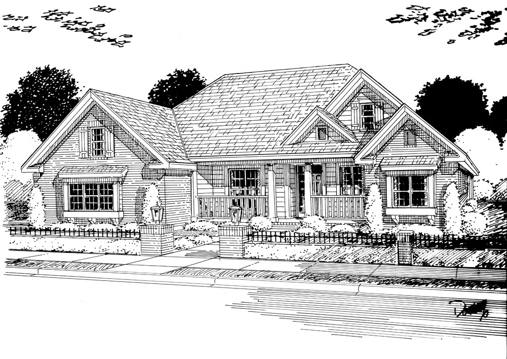 Front View of this 4-Bedroom, 2550 Sq Ft Plan - 178-1252