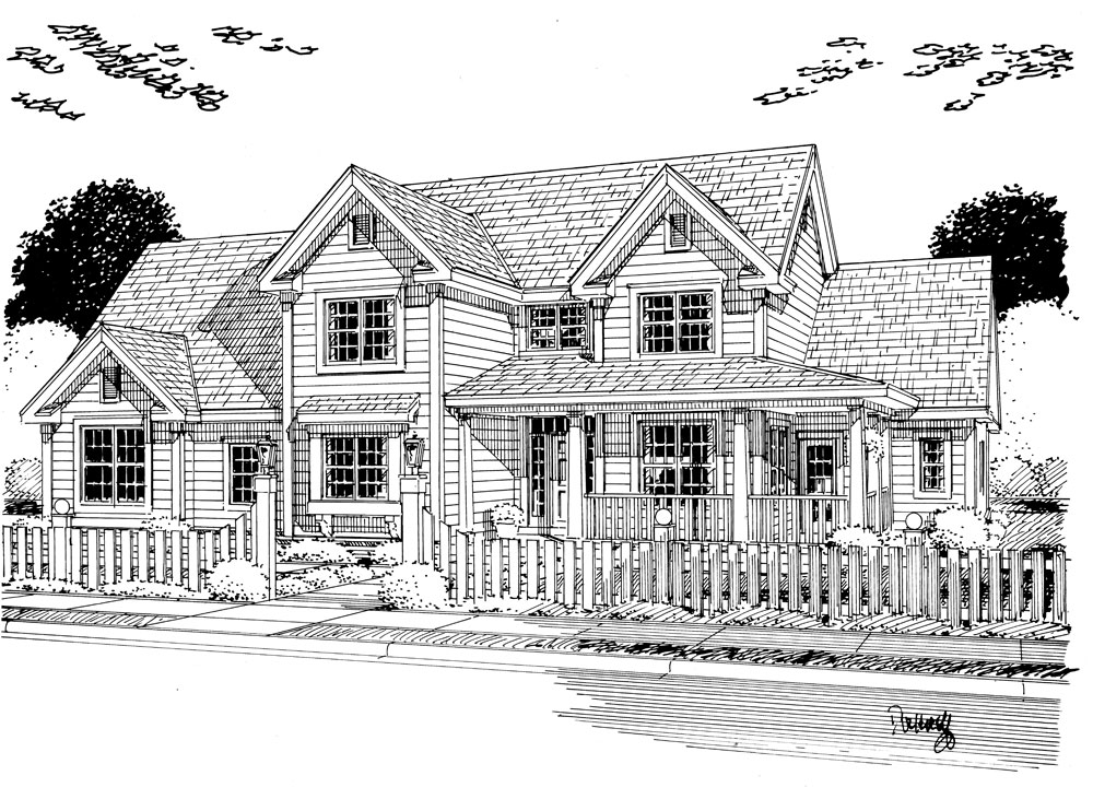 Front View of this 4-Bedroom, 2578 Sq Ft Plan - 178-1253