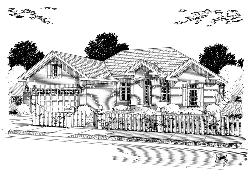 Front View of this 3-Bedroom, 1551 Sq Ft Plan - 178-1254