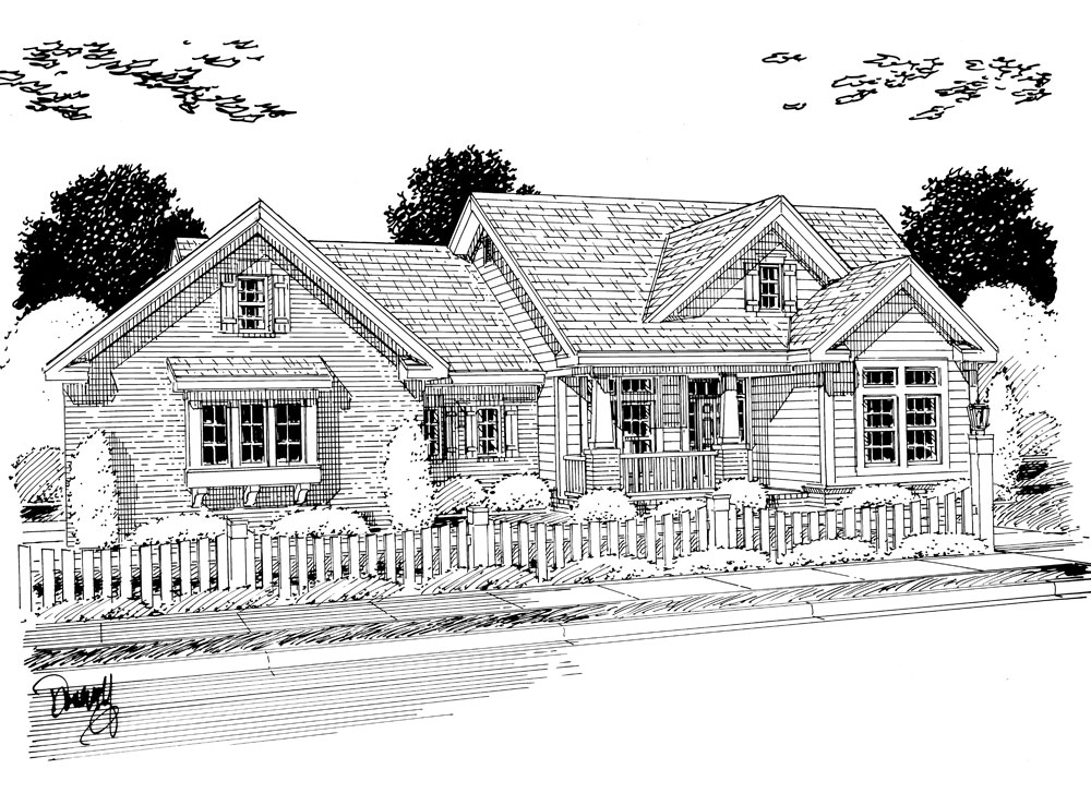 Front View of this 4-Bedroom, 1997 Sq Ft Plan - 178-1255