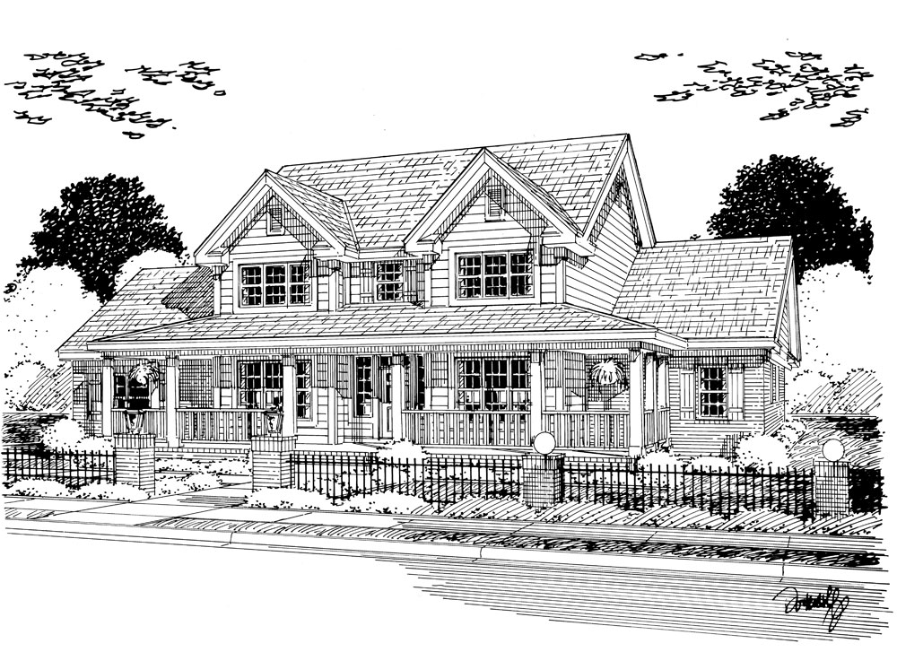 Front View of this 4-Bedroom, 2481 Sq Ft Plan - 178-1257