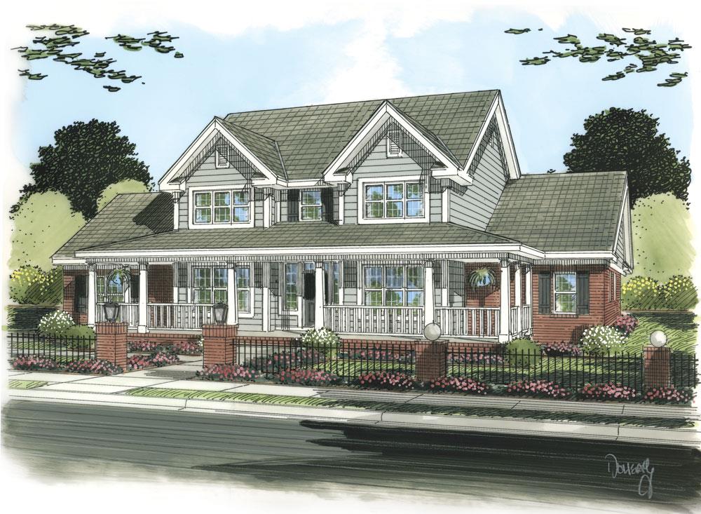 Front View of this 4-Bedroom, 2481 Sq Ft Plan - 178-1257