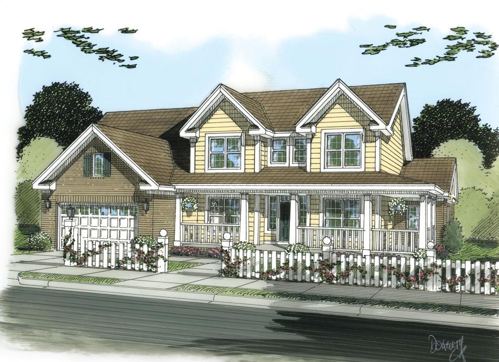 Front View of this 3-Bedroom, 1891 Sq Ft Plan - 178-1258