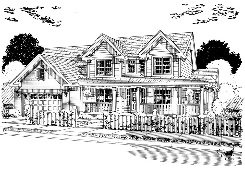 Front View of this 3-Bedroom, 1891 Sq Ft Plan - 178-1258