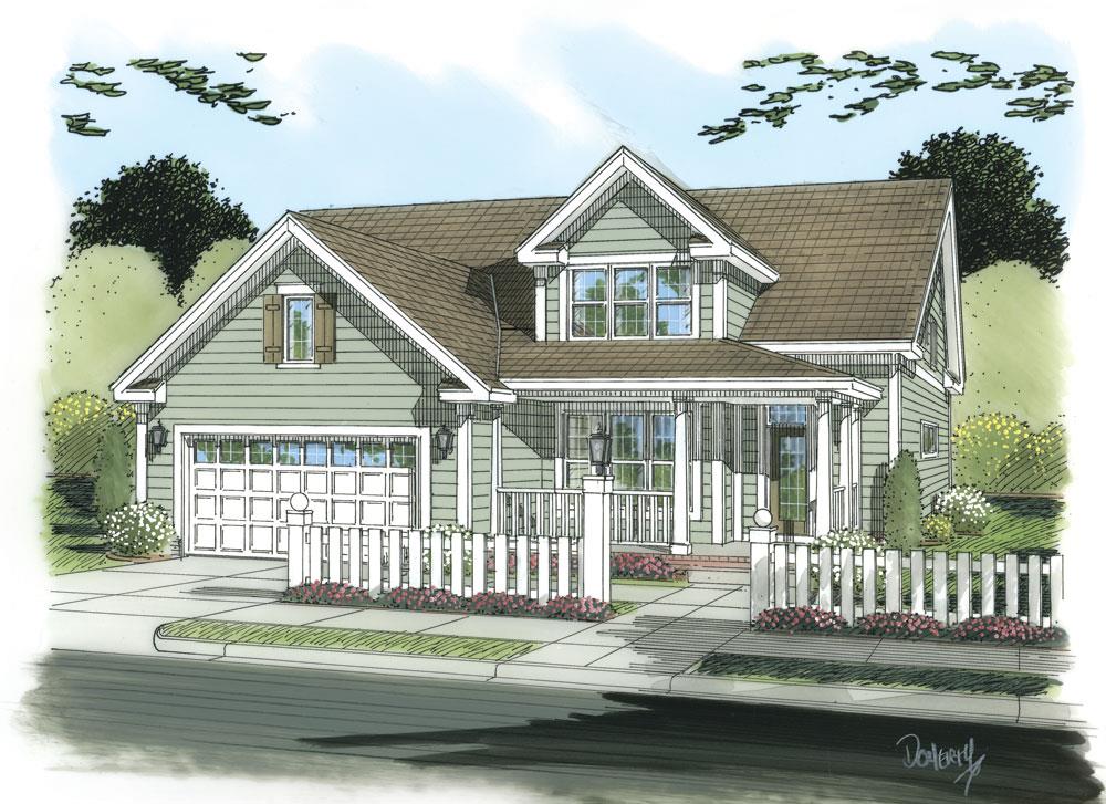 Front View of this 3-Bedroom, 1853 Sq Ft Plan - 178-1259