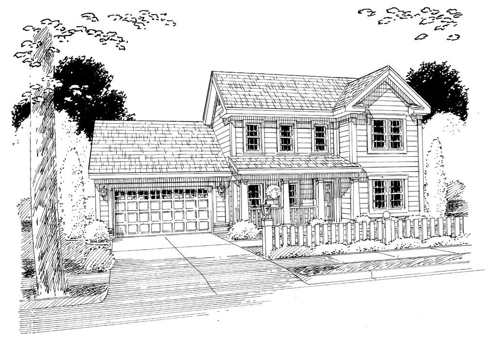 Front View of this 3-Bedroom, 1165 Sq Ft Plan - 178-1261