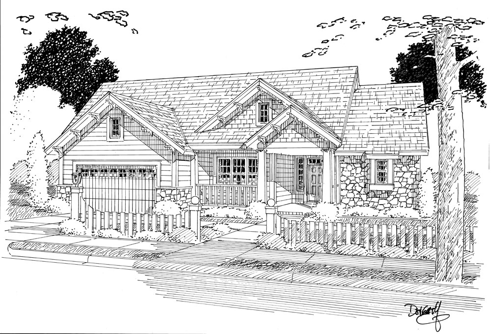 Front View of this 3-Bedroom, 2056 Sq Ft Plan - 178-1267