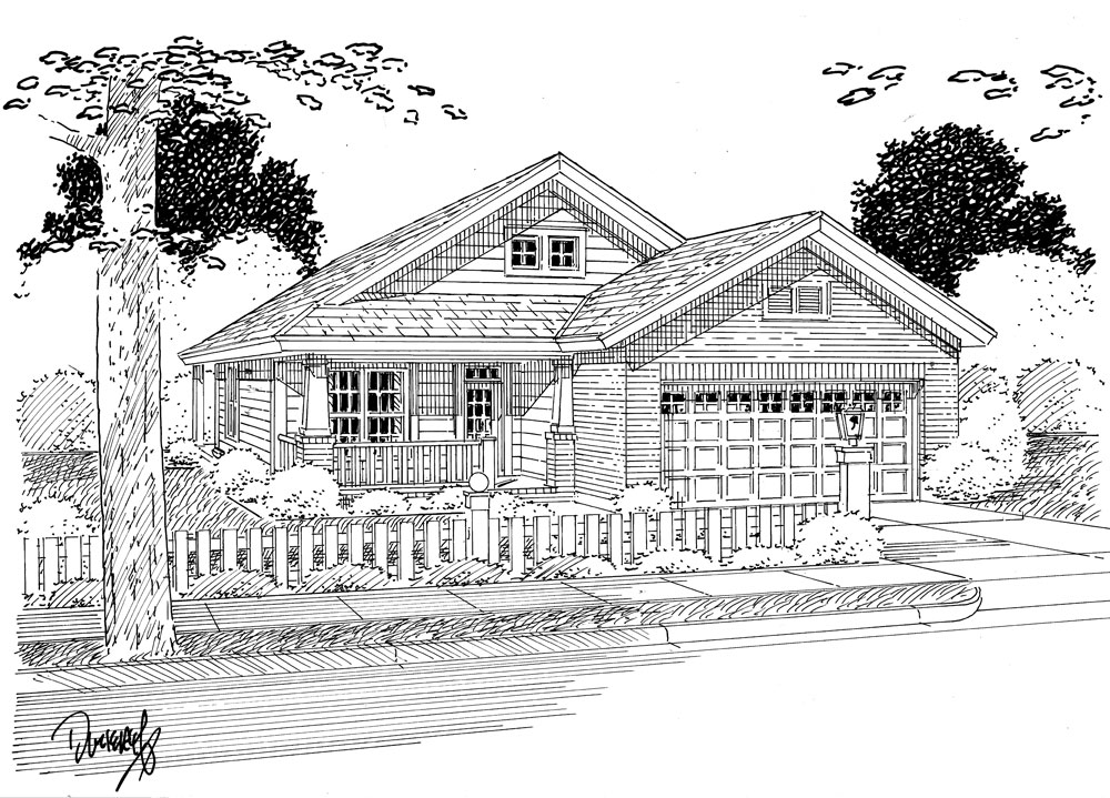 Front View of this 3-Bedroom, 1253 Sq Ft Plan - 178-1268