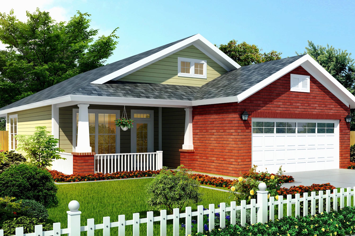 Ranch home plan (ThePlanCollection: House Plan #178-1268)