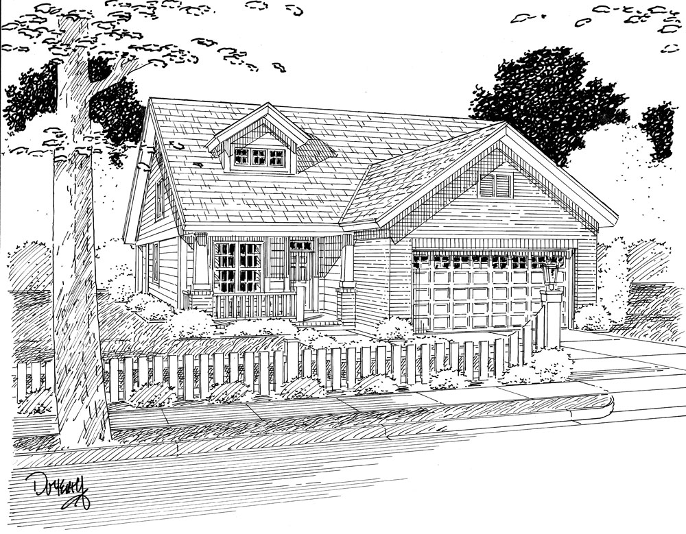 Front View of this 3-Bedroom, 1460 Sq Ft Plan - 178-1269