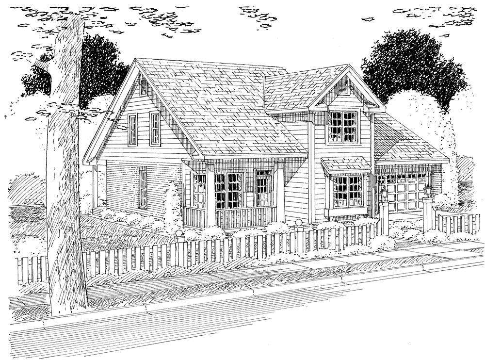 Front View of this 3-Bedroom, 2194 Sq Ft Plan - 178-1271
