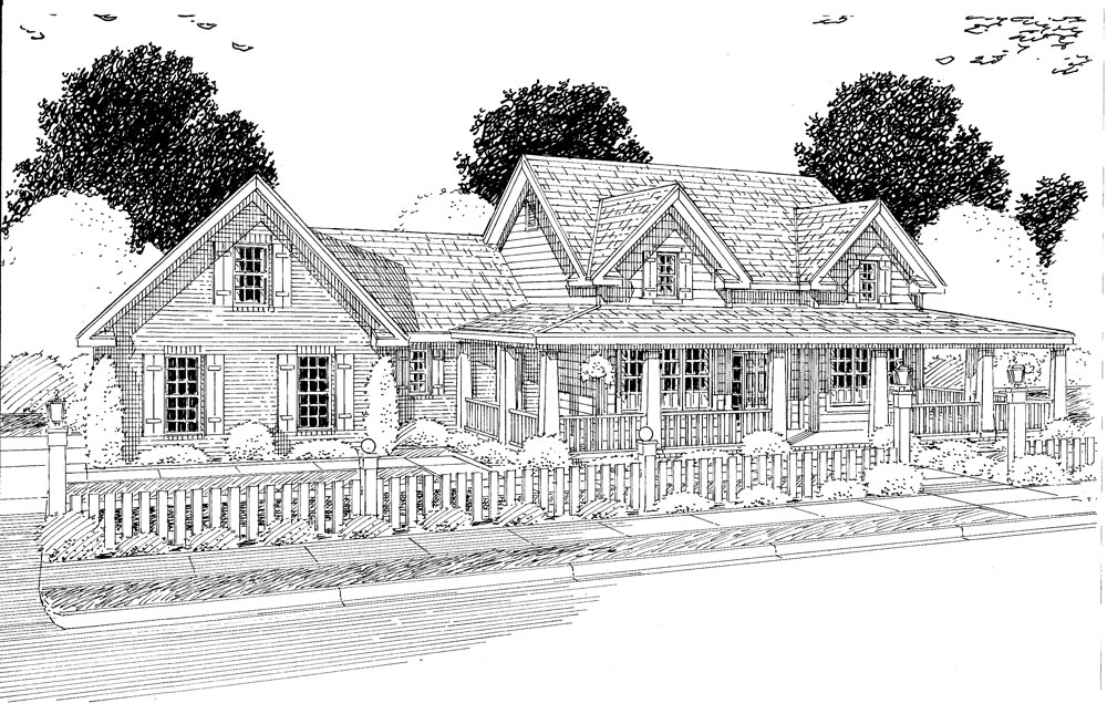 Front View of this 4-Bedroom, 2525 Sq Ft Plan - 178-1273