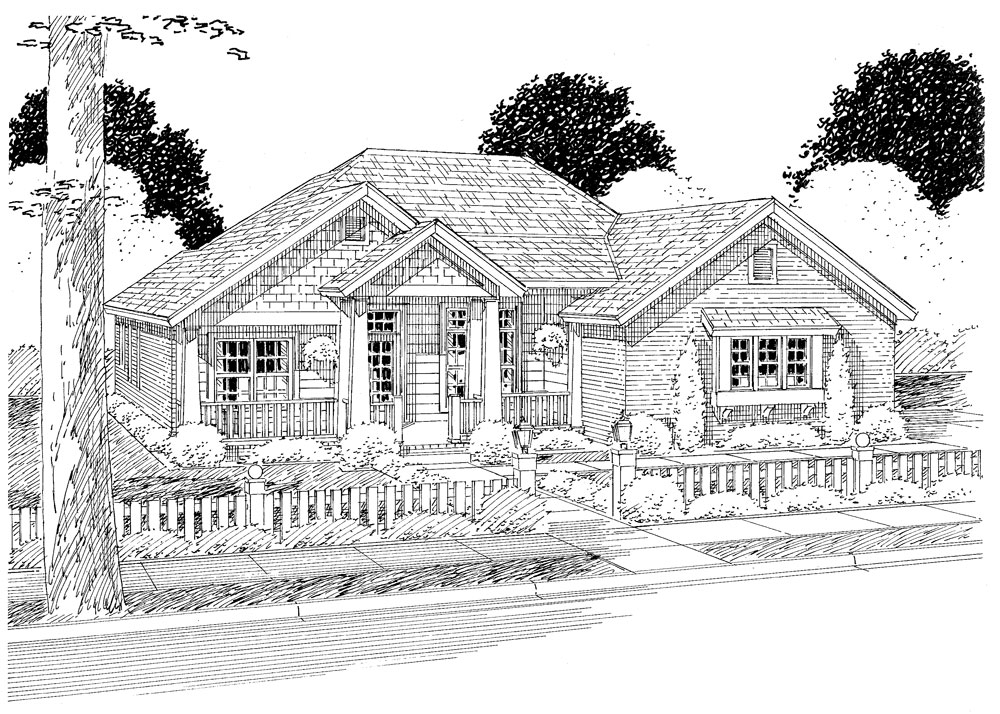Front View of this 4-Bedroom, 1890 Sq Ft Plan - 178-1276