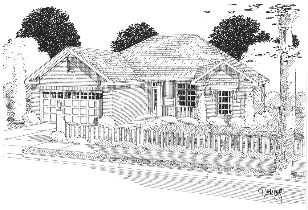 Front View of this 3-Bedroom, 1279 Sq Ft Plan - 178-1278