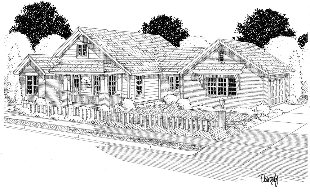 Front View of this 3-Bedroom, 1684 Sq Ft Plan - 178-1283