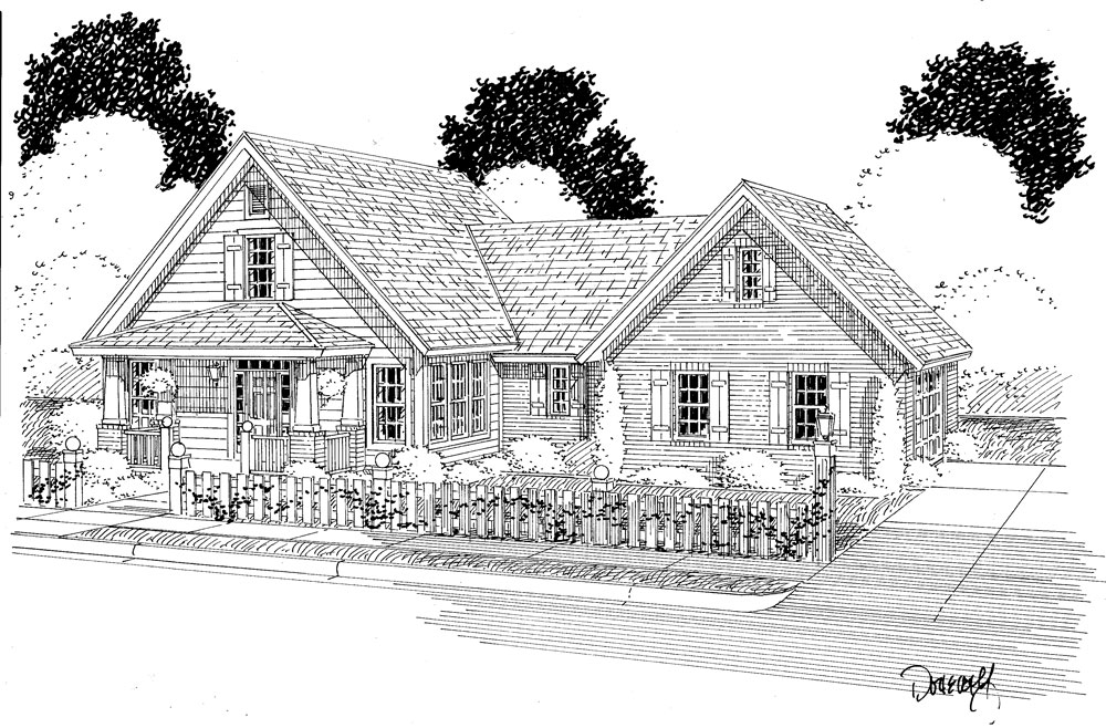 Front View of this 3-Bedroom, 1497 Sq Ft Plan - 178-1285