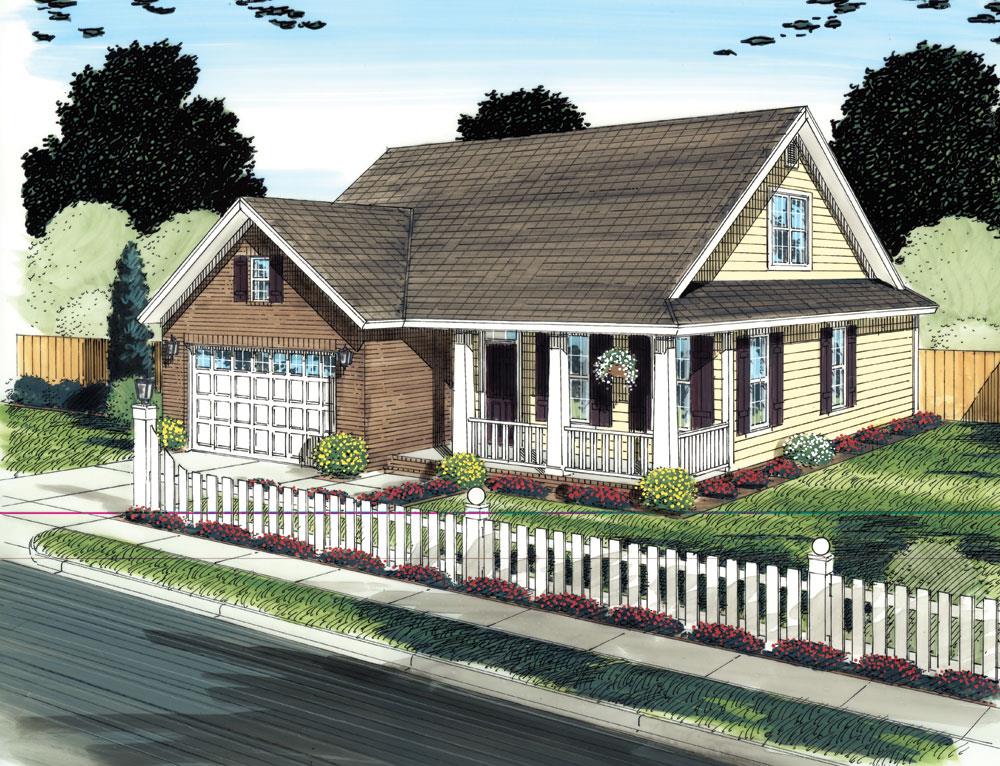 Front View of this 3-Bedroom, 1549 Sq Ft Plan - 178-1302