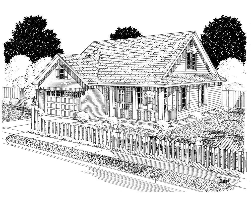 Front View of this 3-Bedroom, 1549 Sq Ft Plan - 178-1302