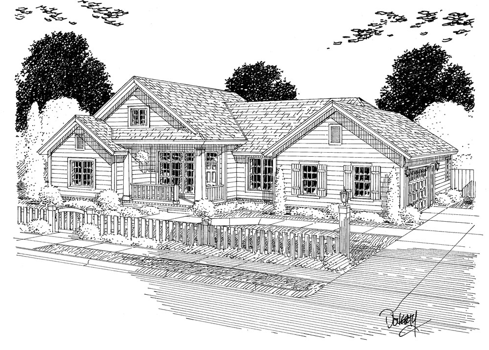 Front View of this 4-Bedroom, 1966 Sq Ft Plan - 178-1304