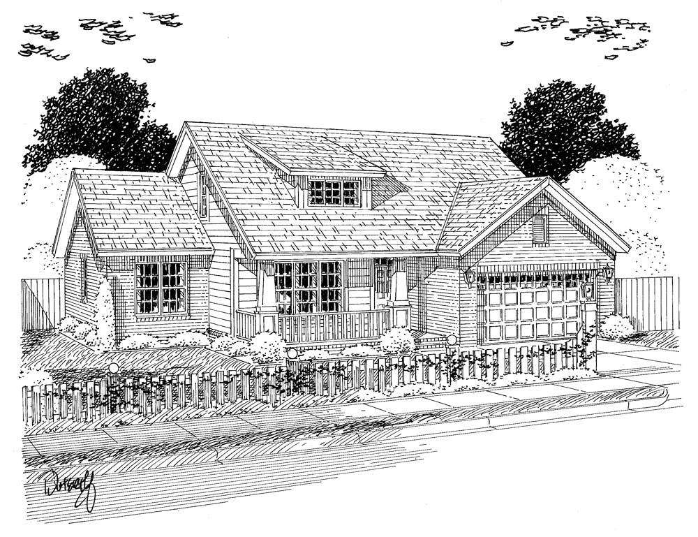 Front View of this 3-Bedroom, 1919 Sq Ft Plan - 178-1307