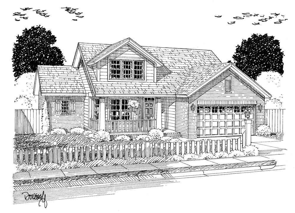 Front View of this 3-Bedroom, 1695 Sq Ft Plan - 178-1310