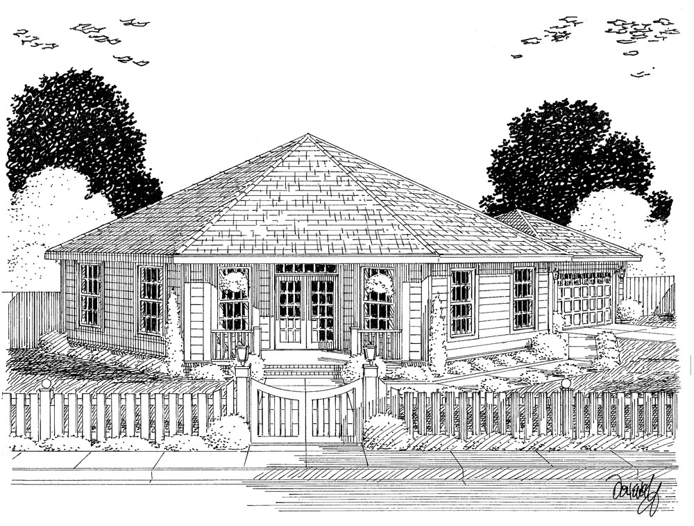 Front View of this 3-Bedroom, 1793 Sq Ft Plan - 178-1311
