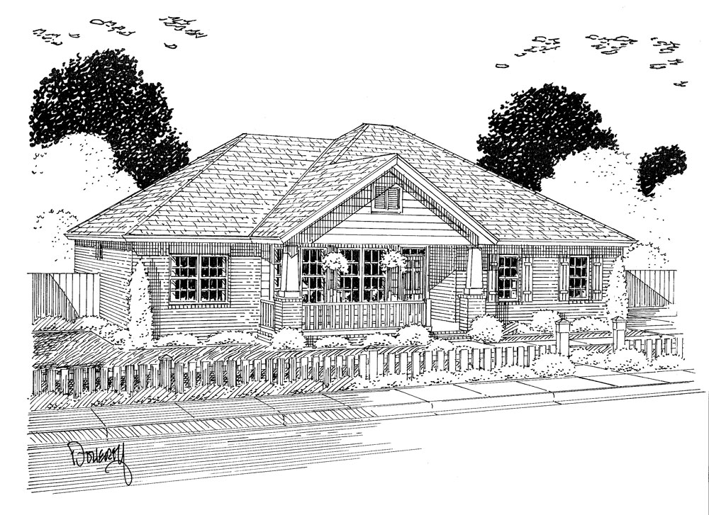 Front View of this 3-Bedroom, 1568 Sq Ft Plan - 178-1315