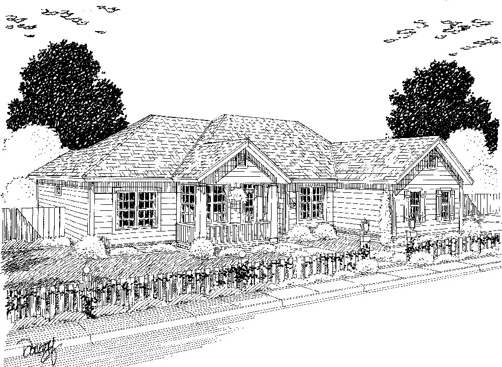 Front View of this 3-Bedroom, 1452 Sq Ft Plan - 178-1318