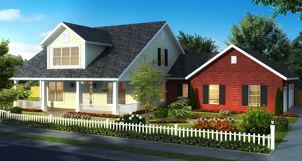 Front elevation of Cottage home (ThePlanCollection: House Plan #178-1321)