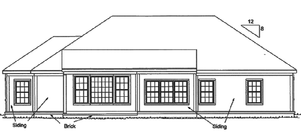 Home Plan Front Elevation of this 3-Bedroom,1597 Sq Ft Plan -178-1333
