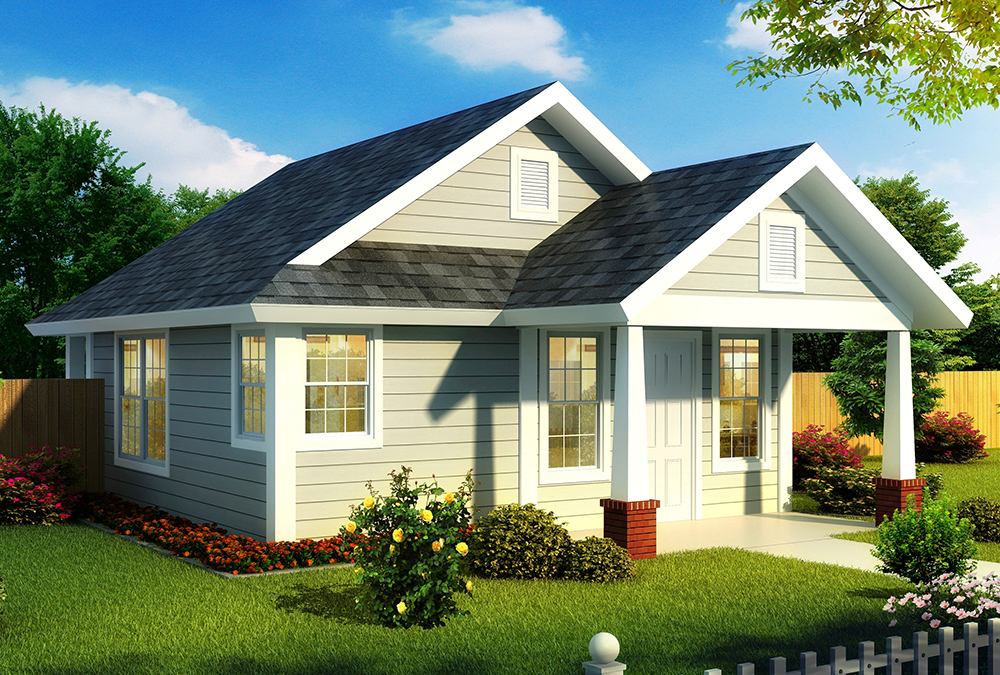 Cottage home plan (ThePlanCollection: House Plan #178-1344)