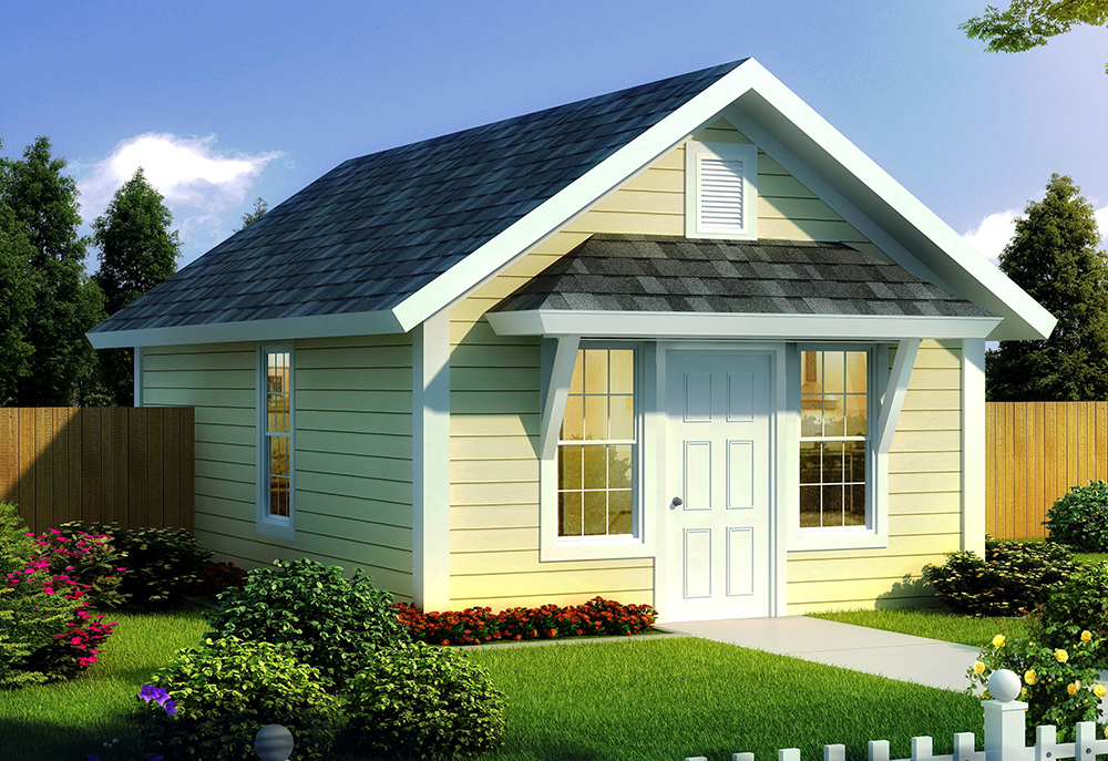 Front elevation of Cottage home (ThePlanCollection: House Plan #178-1345)