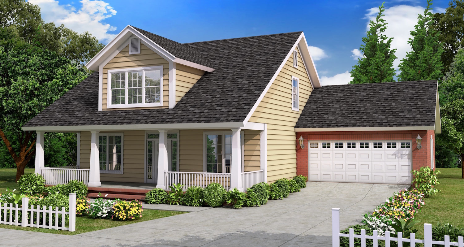 Front View of this 4-Bedroom, 1871 Sq Ft Plan - 178-1347