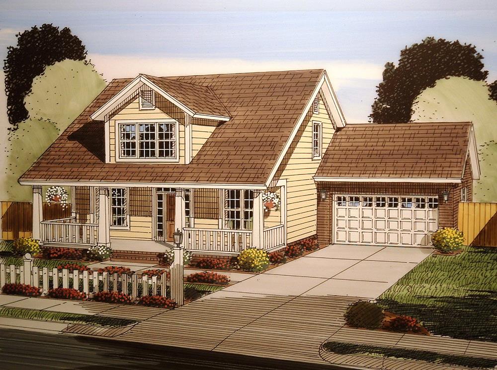 Front View of this 4-Bedroom, 1871 Sq Ft Plan - 178-1347