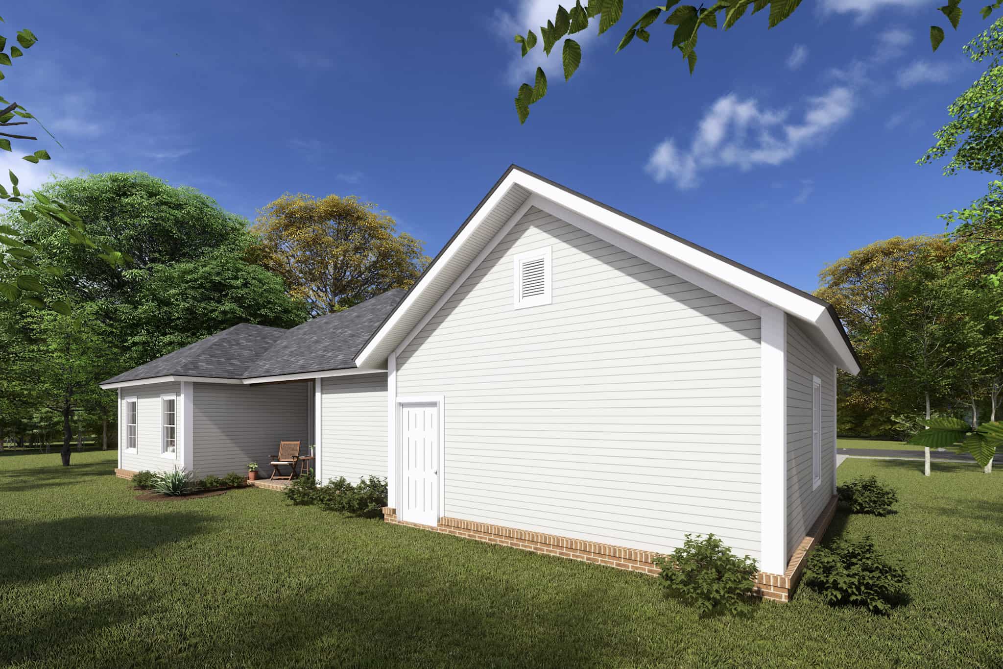 Rear View of this 3-Bedroom,1426 Sq Ft Plan -178-1366