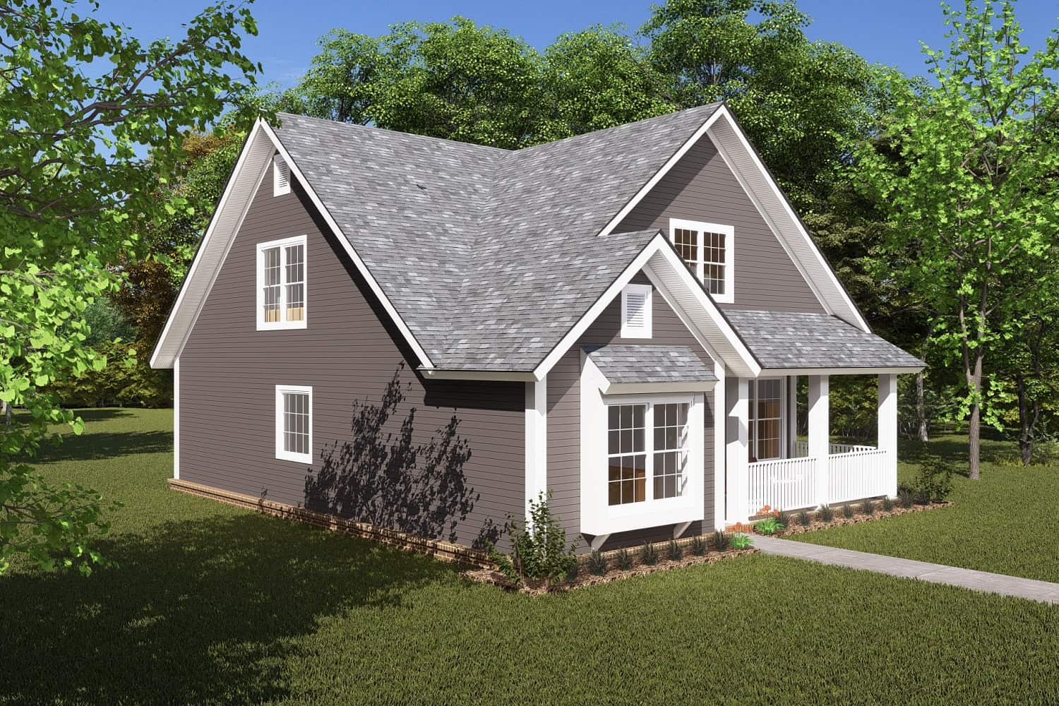 Left Side View of this 3-Bedroom,1597 Sq Ft Plan -178-1370